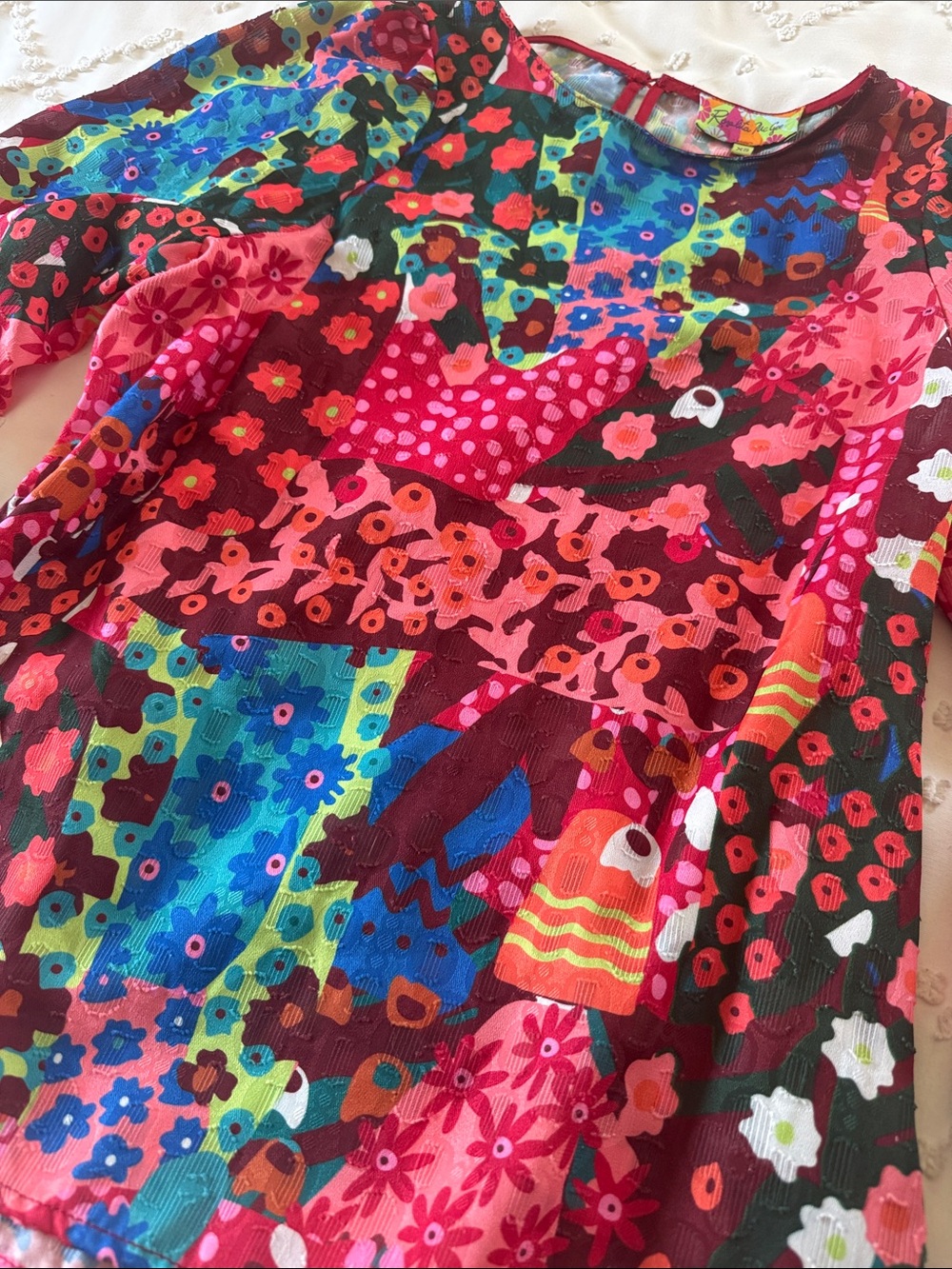 Rosalita McGee Women’s Floral Multicolor Long Sleeve Blouse Size XS - Picture 3 of 9